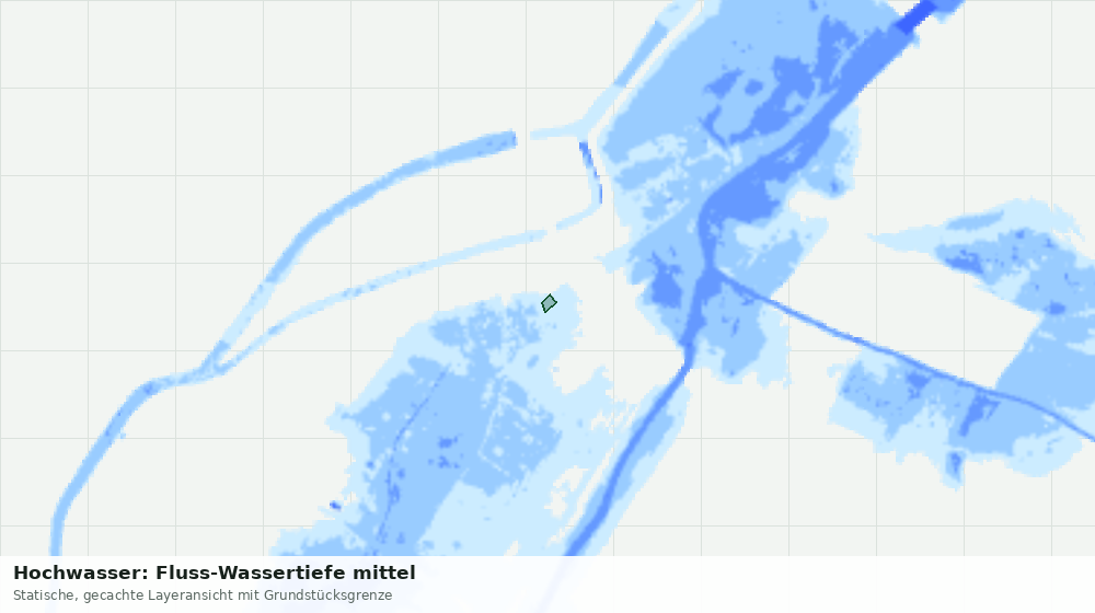 Statische Kartenansicht: Hochwasser: Fluss-Wassertiefe mittel