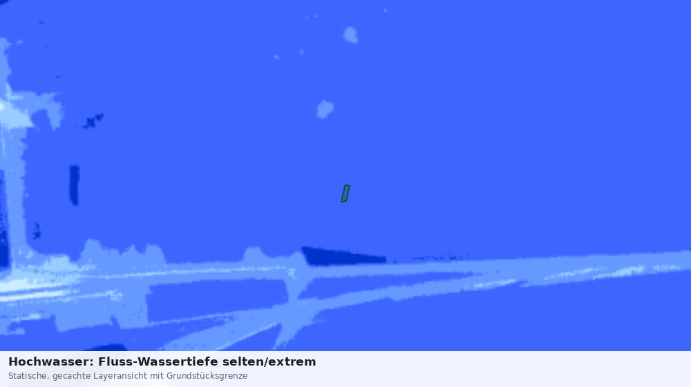 Statische Kartenansicht: Hochwasser: Fluss-Wassertiefe selten/extrem