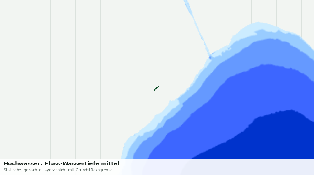 Statische Kartenansicht: Hochwasser: Fluss-Wassertiefe mittel