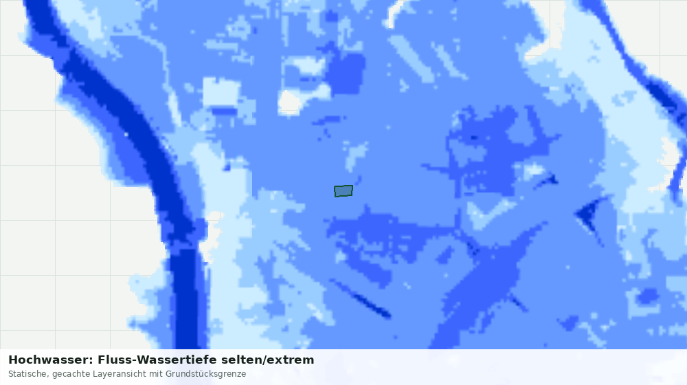 Statische Kartenansicht: Hochwasser: Fluss-Wassertiefe selten/extrem