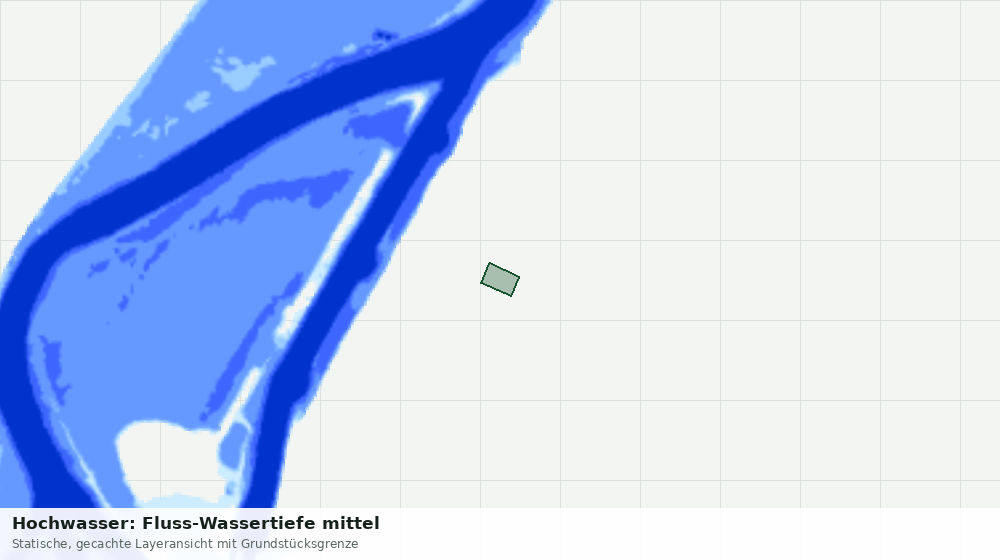 Statische Kartenansicht: Hochwasser: Fluss-Wassertiefe mittel