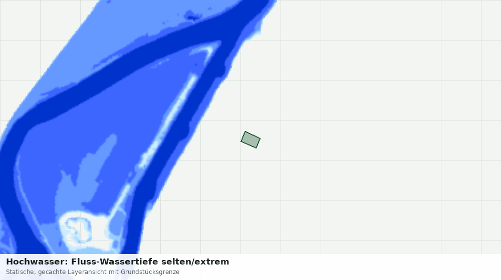 Statische Kartenansicht: Hochwasser: Fluss-Wassertiefe selten/extrem