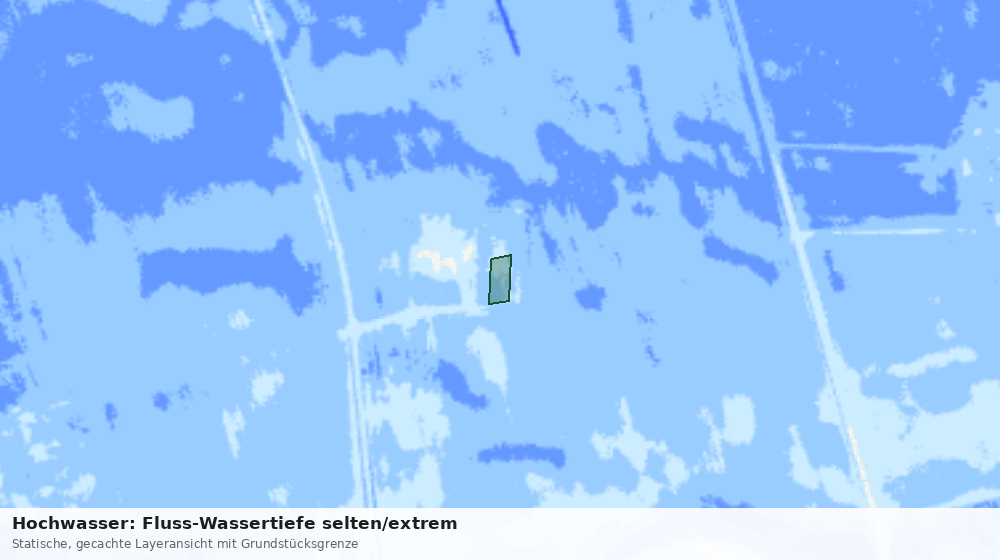 Statische Kartenansicht: Hochwasser: Fluss-Wassertiefe selten/extrem
