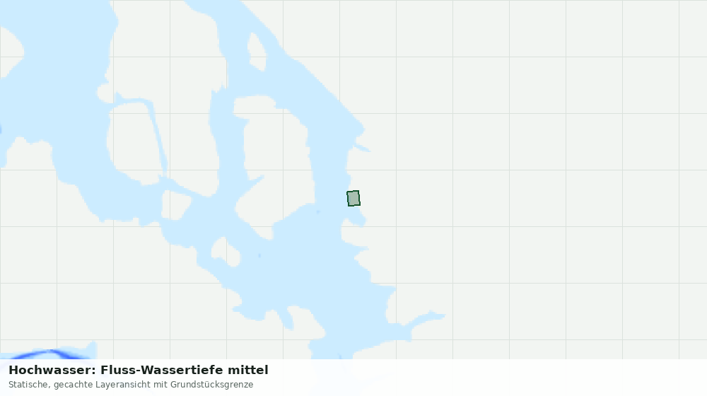 Statische Kartenansicht: Hochwasser: Fluss-Wassertiefe mittel