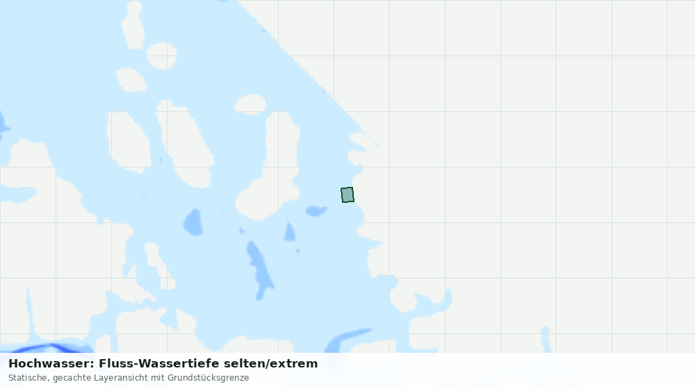 Statische Kartenansicht: Hochwasser: Fluss-Wassertiefe selten/extrem