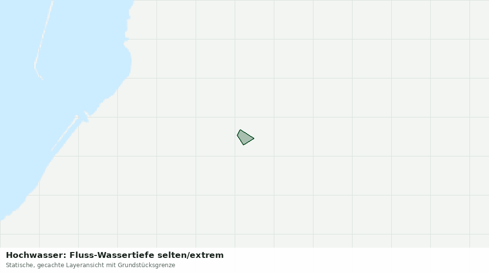 Statische Kartenansicht: Hochwasser: Fluss-Wassertiefe selten/extrem