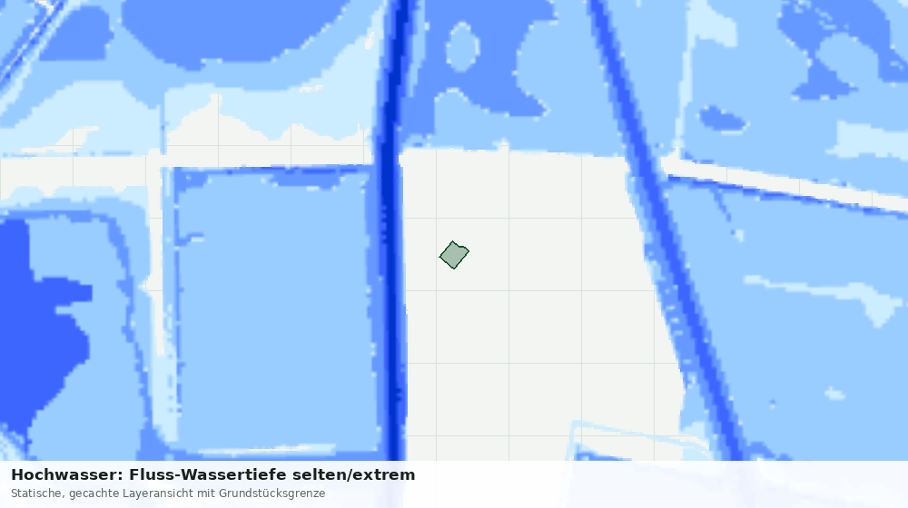 Statische Kartenansicht: Hochwasser: Fluss-Wassertiefe selten/extrem