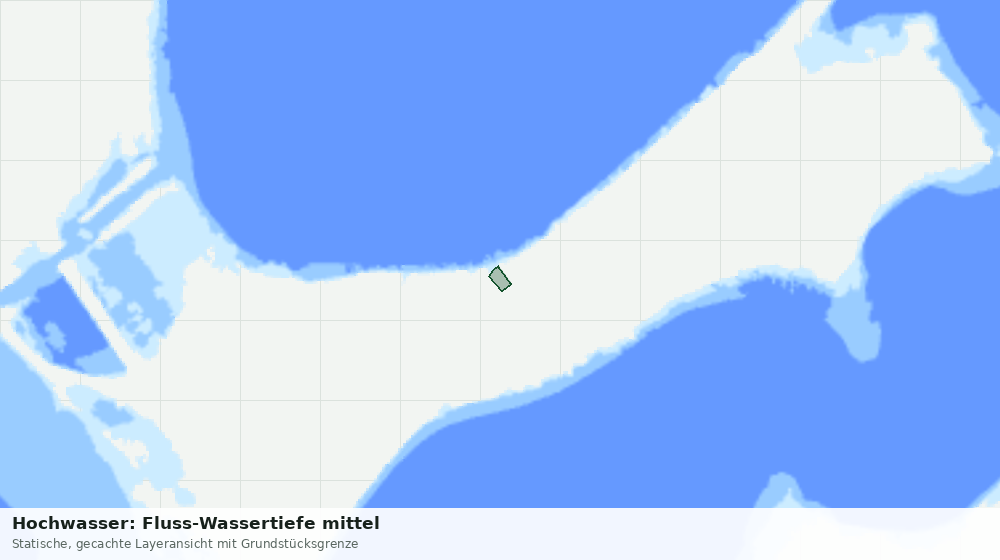 Statische Kartenansicht: Hochwasser: Fluss-Wassertiefe mittel