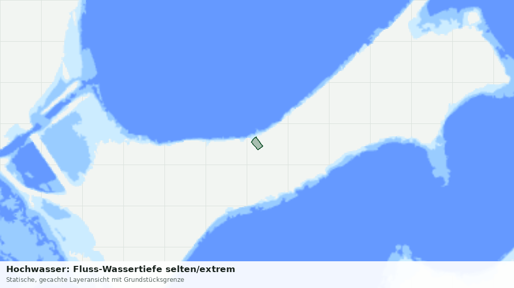 Statische Kartenansicht: Hochwasser: Fluss-Wassertiefe selten/extrem
