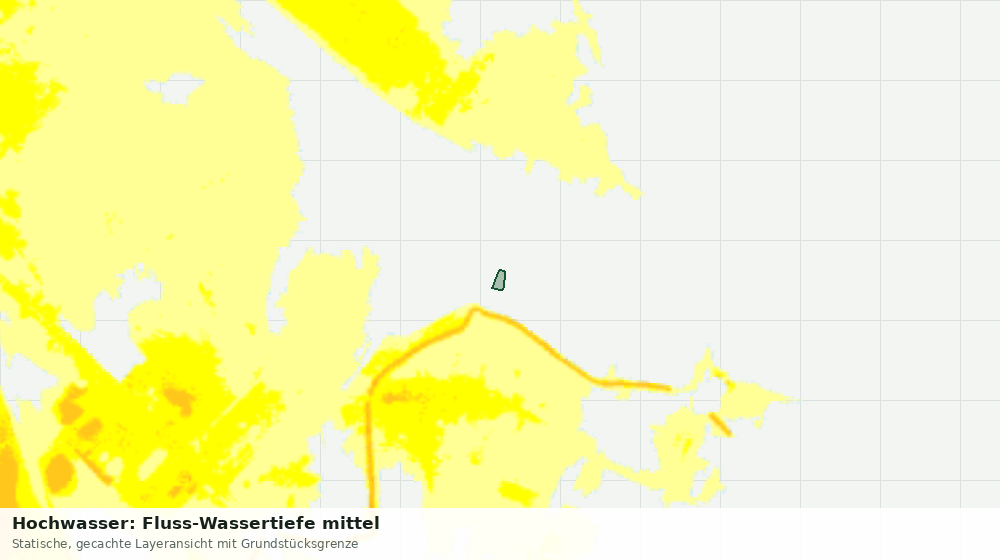 Statische Kartenansicht: Hochwasser: Fluss-Wassertiefe mittel