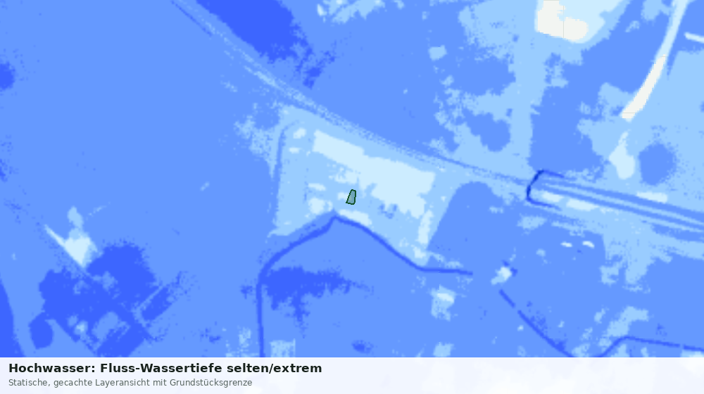 Statische Kartenansicht: Hochwasser: Fluss-Wassertiefe selten/extrem