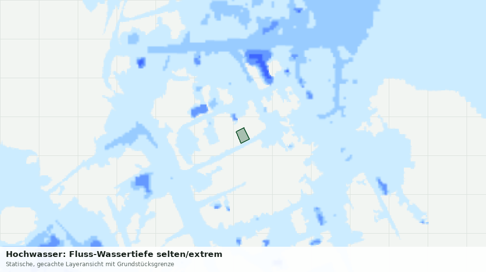 Statische Kartenansicht: Hochwasser: Fluss-Wassertiefe selten/extrem