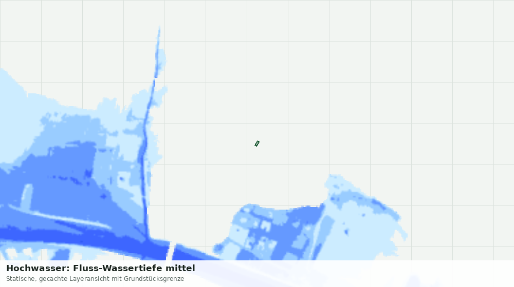 Statische Kartenansicht: Hochwasser: Fluss-Wassertiefe mittel