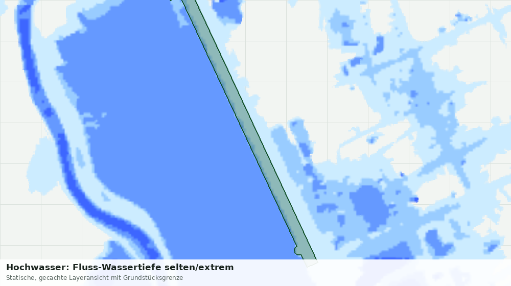 Statische Kartenansicht: Hochwasser: Fluss-Wassertiefe selten/extrem