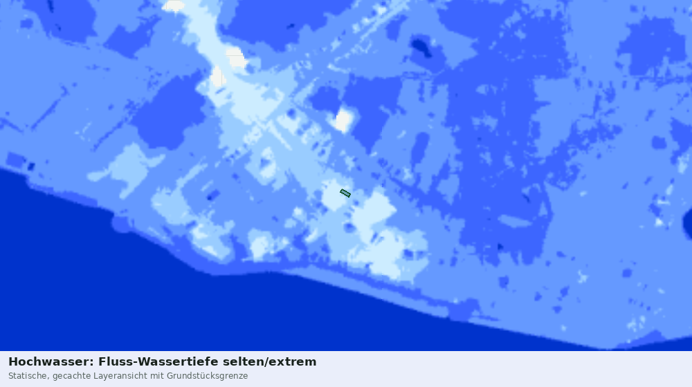Statische Kartenansicht: Hochwasser: Fluss-Wassertiefe selten/extrem