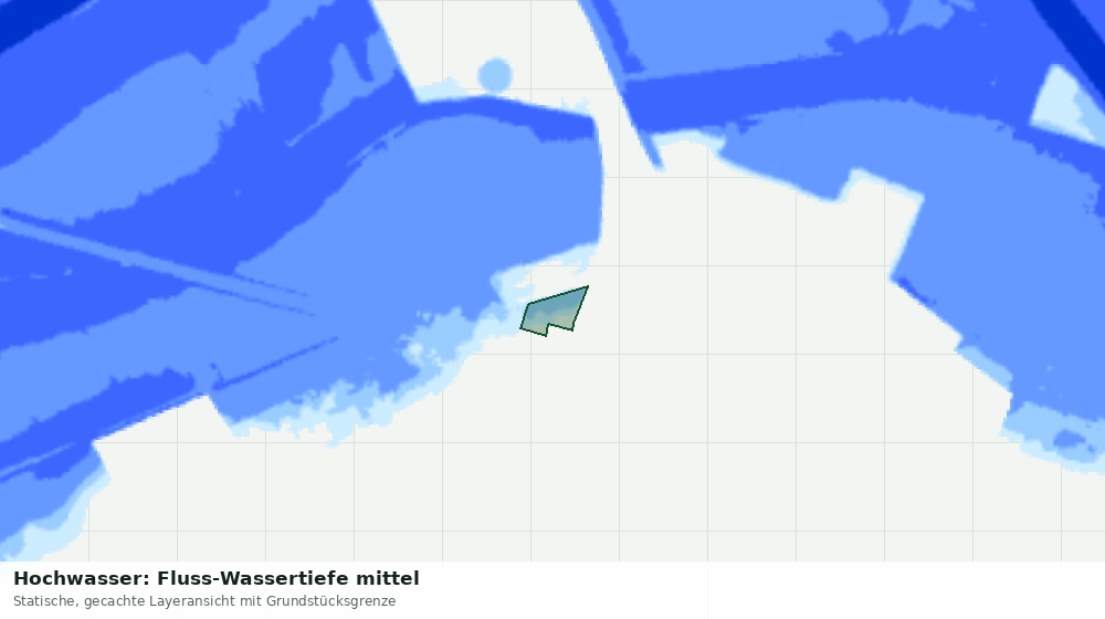 Statische Kartenansicht: Hochwasser: Fluss-Wassertiefe mittel