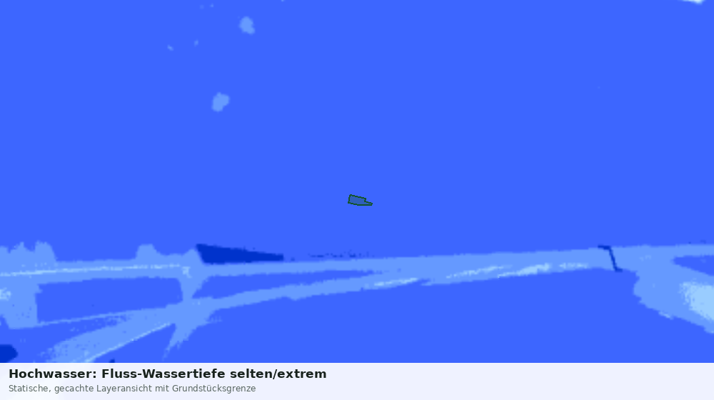 Statische Kartenansicht: Hochwasser: Fluss-Wassertiefe selten/extrem