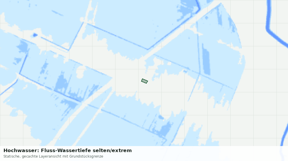 Statische Kartenansicht: Hochwasser: Fluss-Wassertiefe selten/extrem