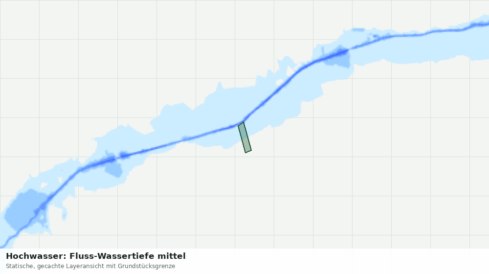 Statische Kartenansicht: Hochwasser: Fluss-Wassertiefe mittel