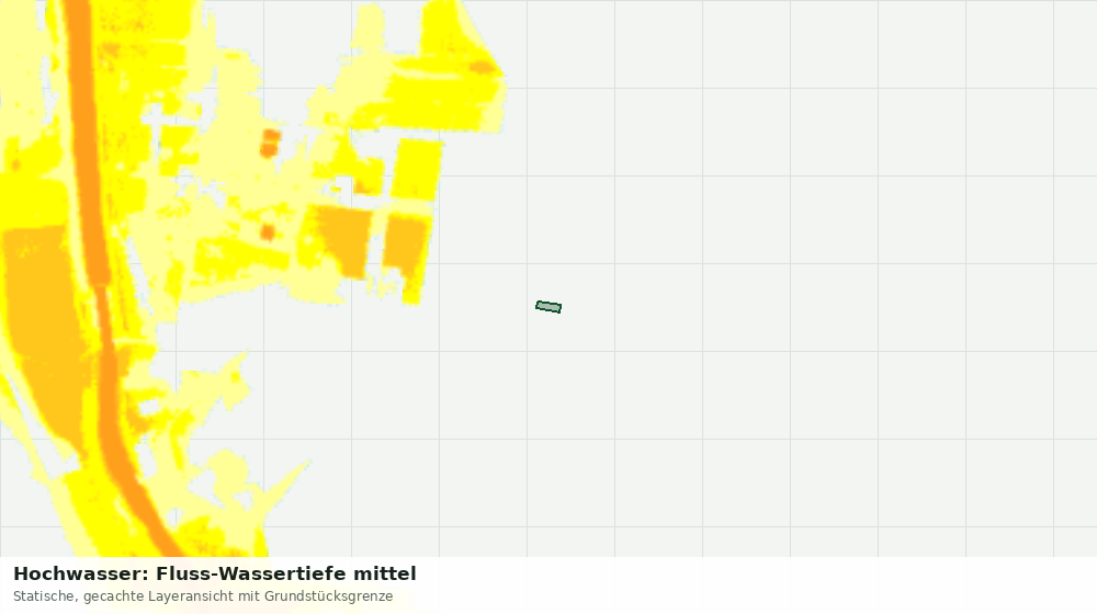 Statische Kartenansicht: Hochwasser: Fluss-Wassertiefe mittel