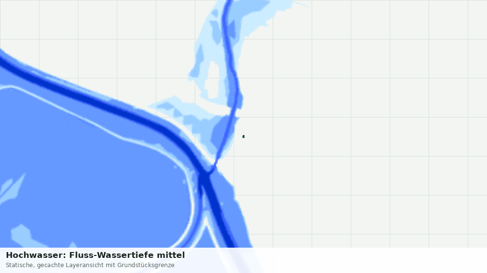 Statische Kartenansicht: Hochwasser: Fluss-Wassertiefe mittel