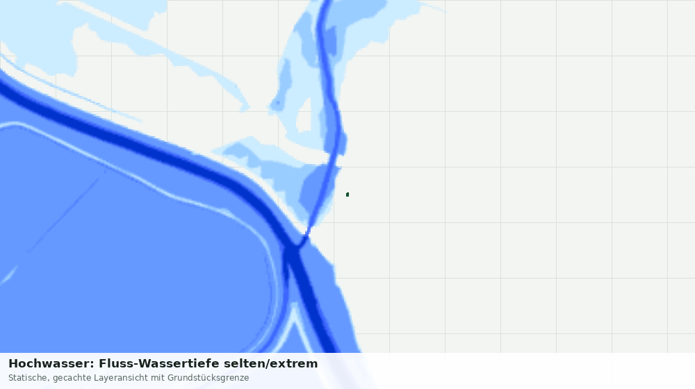 Statische Kartenansicht: Hochwasser: Fluss-Wassertiefe selten/extrem