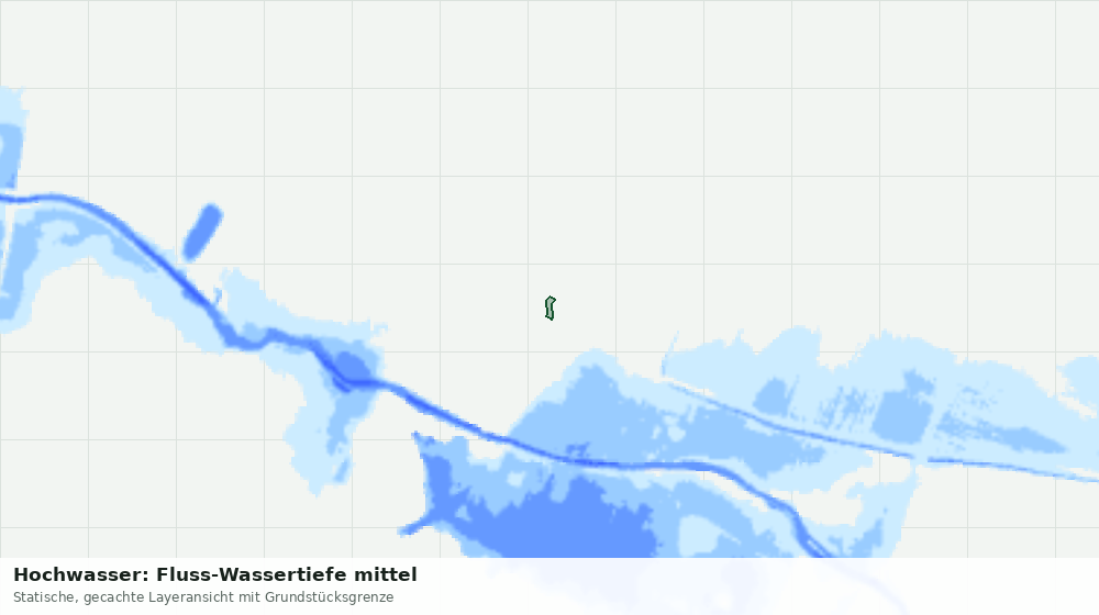 Statische Kartenansicht: Hochwasser: Fluss-Wassertiefe mittel