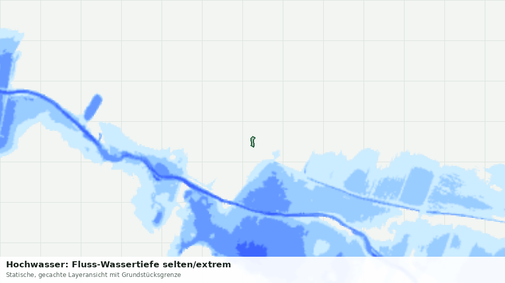Statische Kartenansicht: Hochwasser: Fluss-Wassertiefe selten/extrem