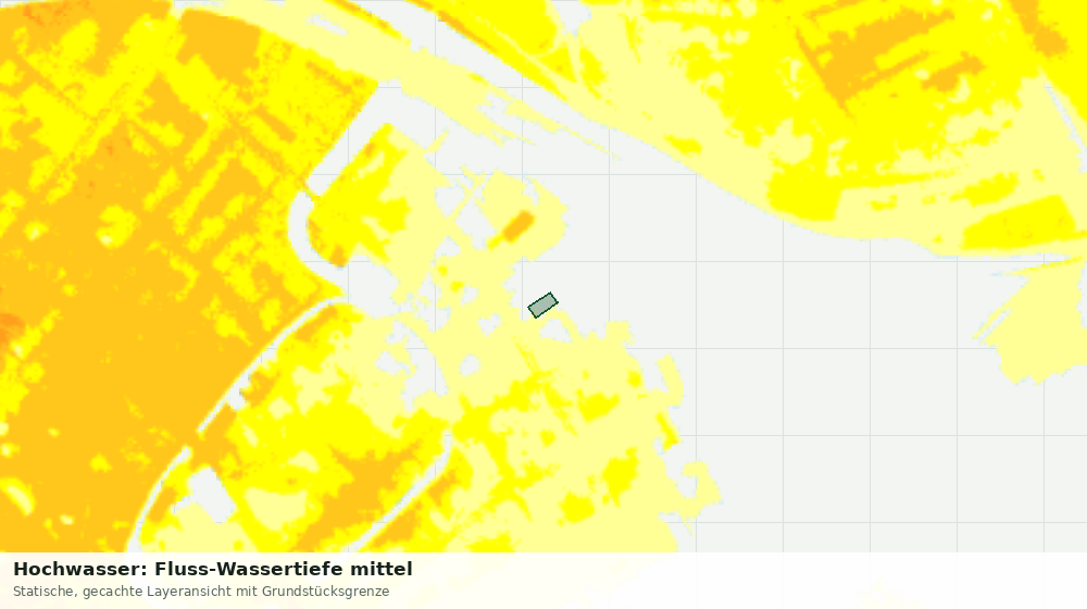 Statische Kartenansicht: Hochwasser: Fluss-Wassertiefe mittel