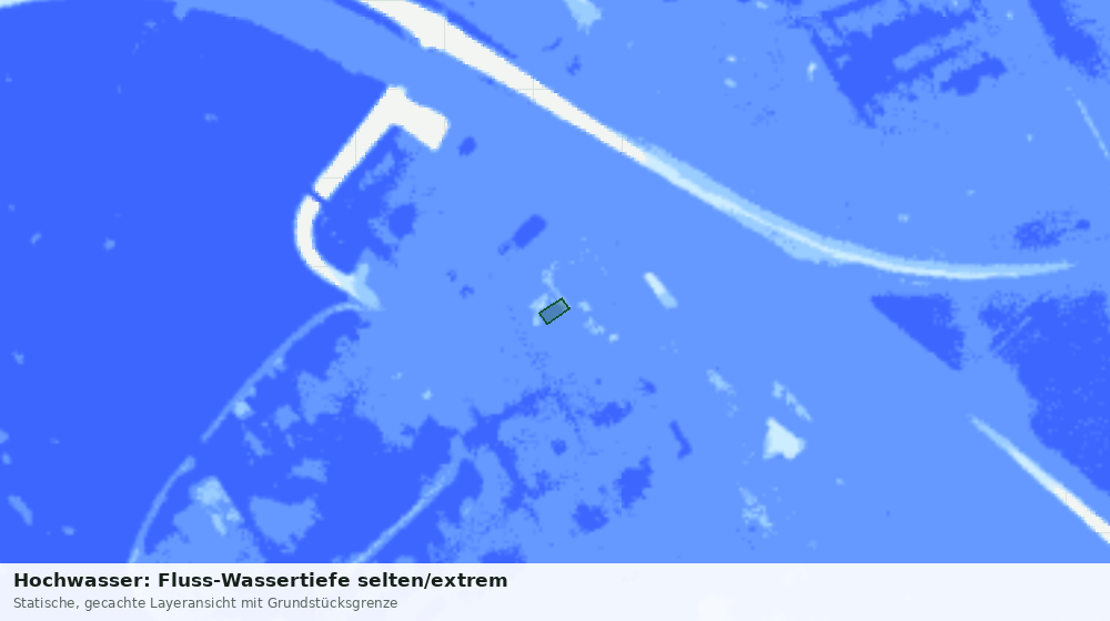 Statische Kartenansicht: Hochwasser: Fluss-Wassertiefe selten/extrem