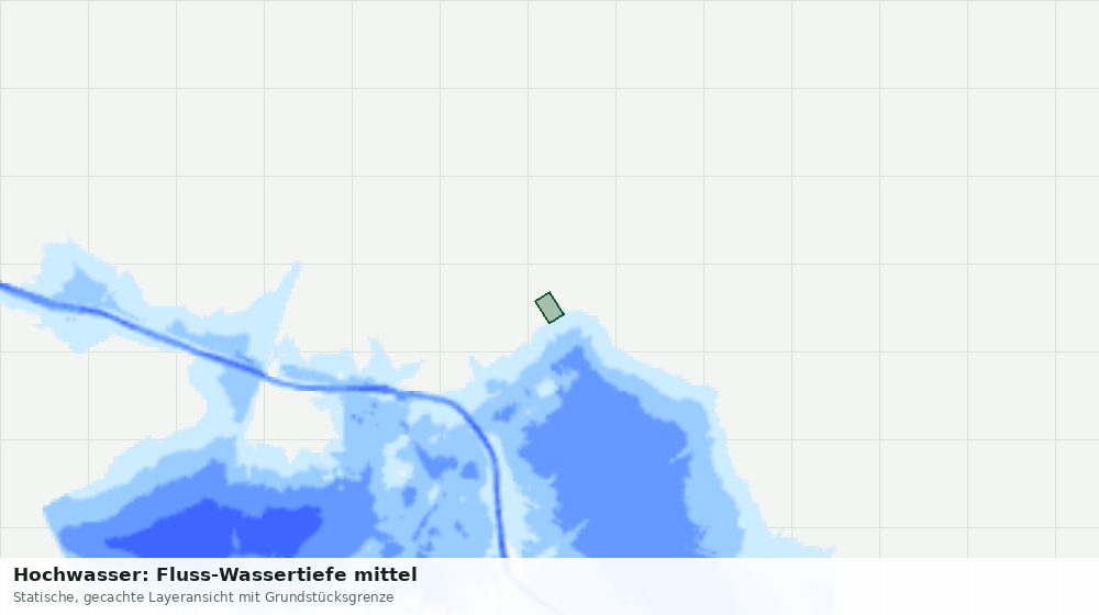 Statische Kartenansicht: Hochwasser: Fluss-Wassertiefe mittel