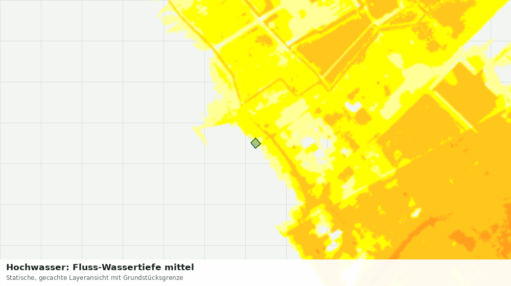 Statische Kartenansicht: Hochwasser: Fluss-Wassertiefe mittel