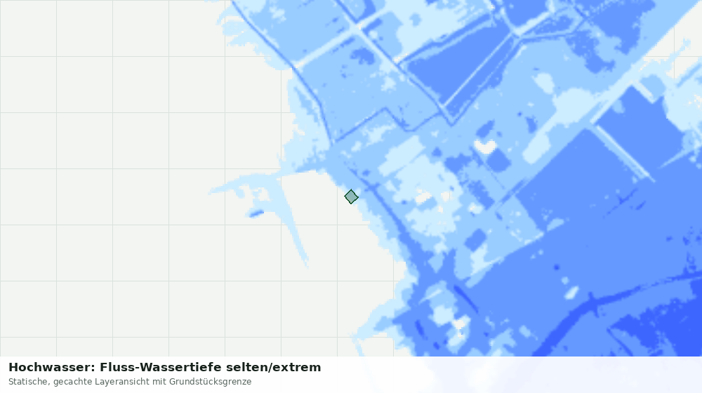 Statische Kartenansicht: Hochwasser: Fluss-Wassertiefe selten/extrem