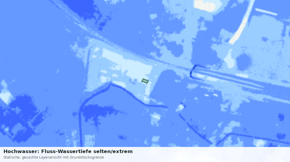 Statische Kartenansicht: Hochwasser: Fluss-Wassertiefe selten/extrem