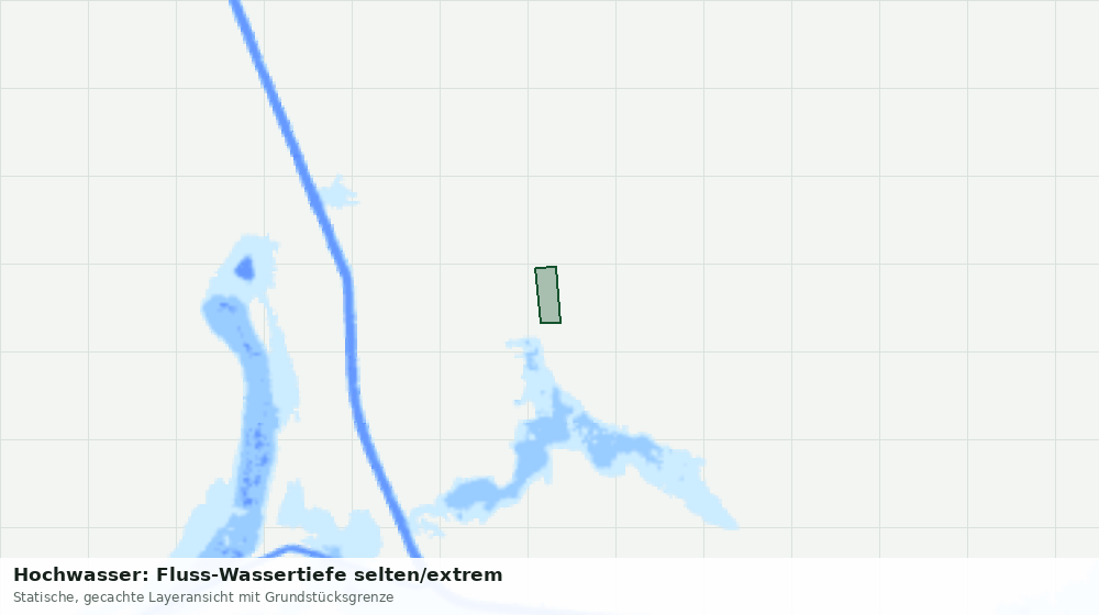 Statische Kartenansicht: Hochwasser: Fluss-Wassertiefe selten/extrem
