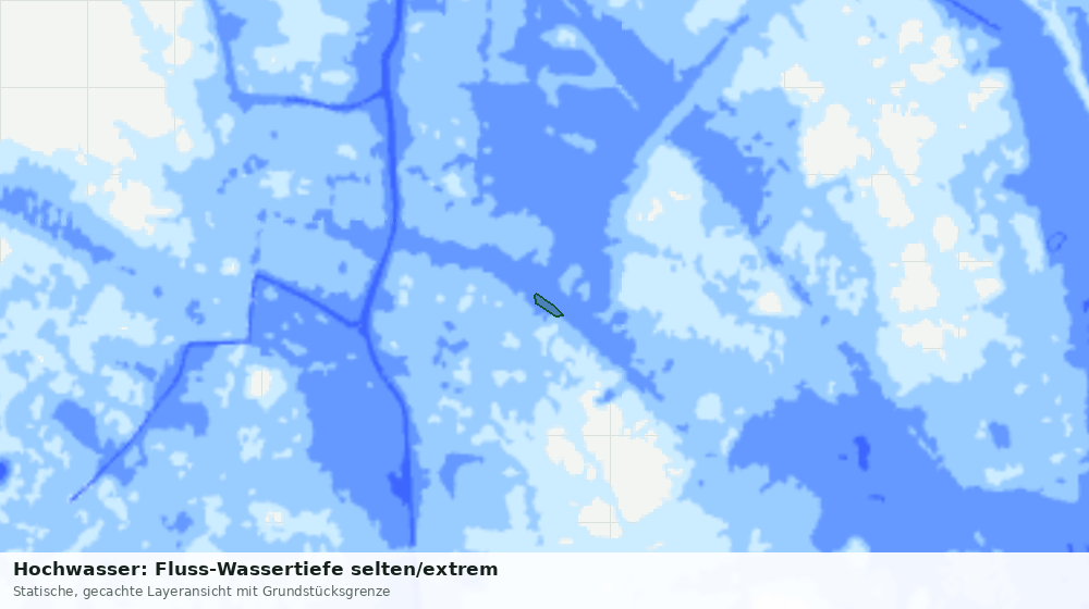 Statische Kartenansicht: Hochwasser: Fluss-Wassertiefe selten/extrem
