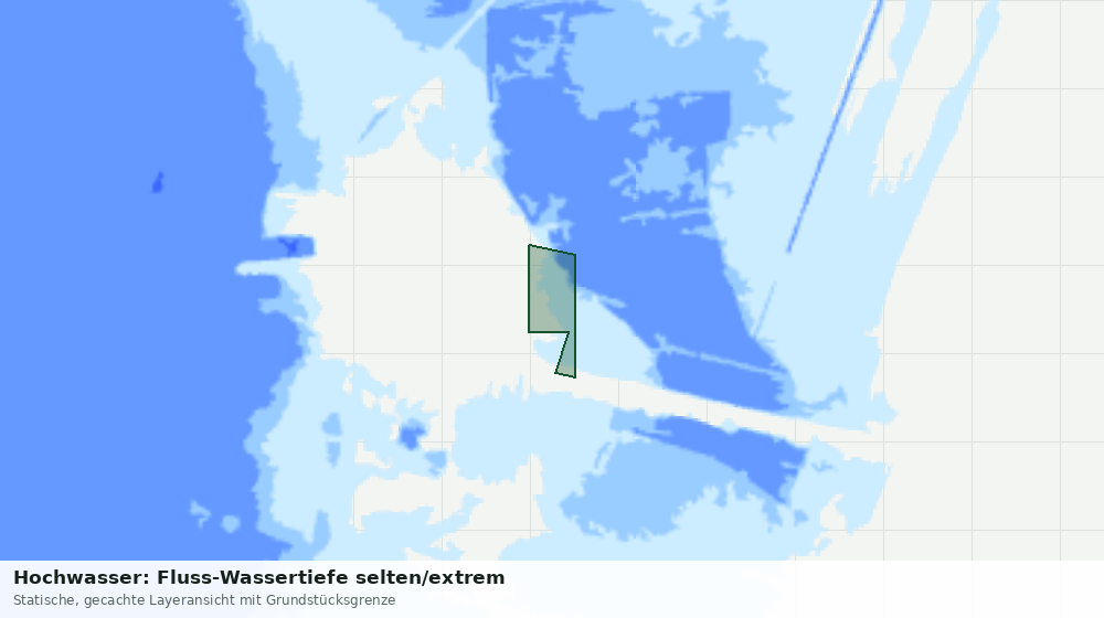 Statische Kartenansicht: Hochwasser: Fluss-Wassertiefe selten/extrem