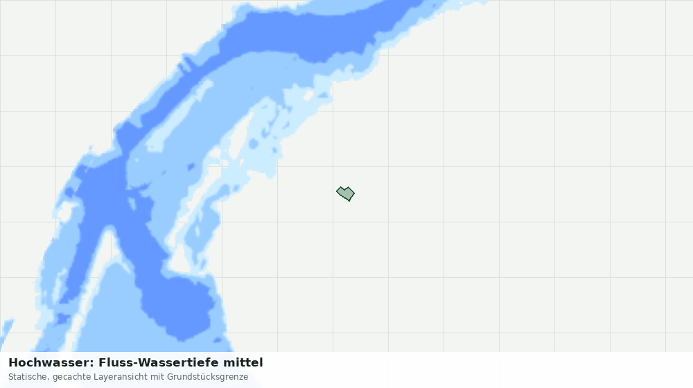 Statische Kartenansicht: Hochwasser: Fluss-Wassertiefe mittel
