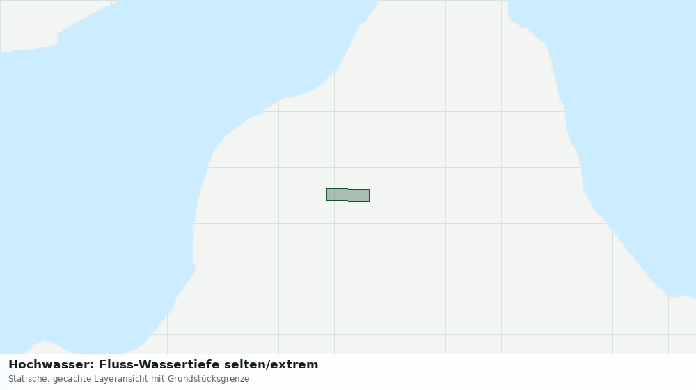 Statische Kartenansicht: Hochwasser: Fluss-Wassertiefe selten/extrem