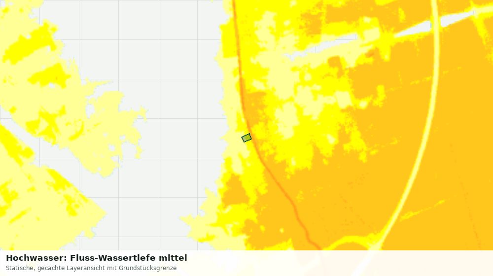 Statische Kartenansicht: Hochwasser: Fluss-Wassertiefe mittel