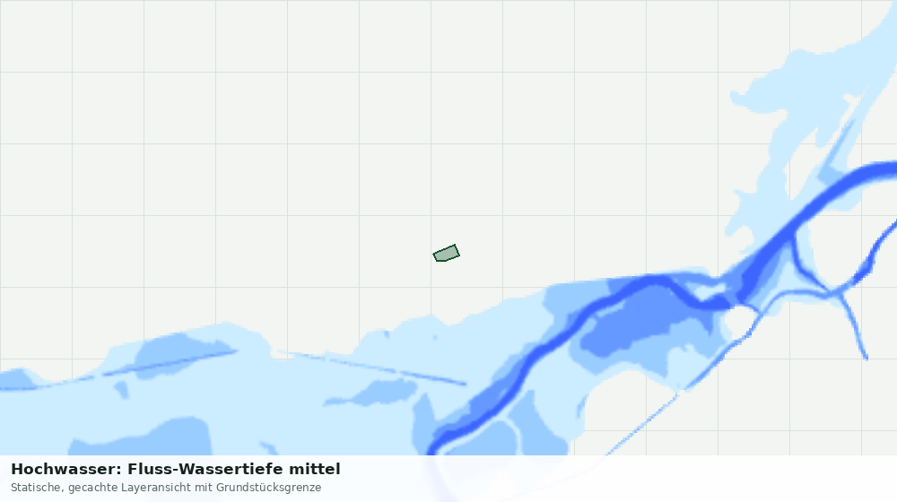 Statische Kartenansicht: Hochwasser: Fluss-Wassertiefe mittel