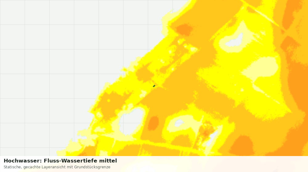 Statische Kartenansicht: Hochwasser: Fluss-Wassertiefe mittel