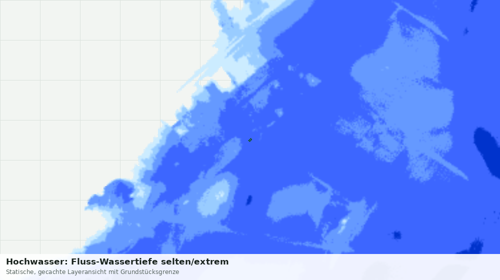 Statische Kartenansicht: Hochwasser: Fluss-Wassertiefe selten/extrem