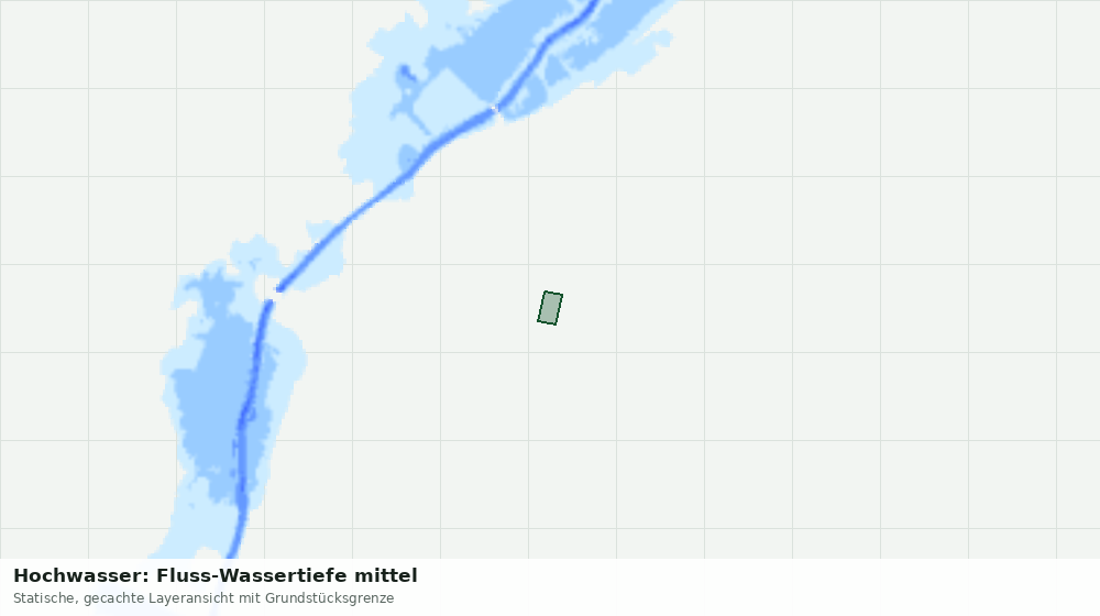 Statische Kartenansicht: Hochwasser: Fluss-Wassertiefe mittel