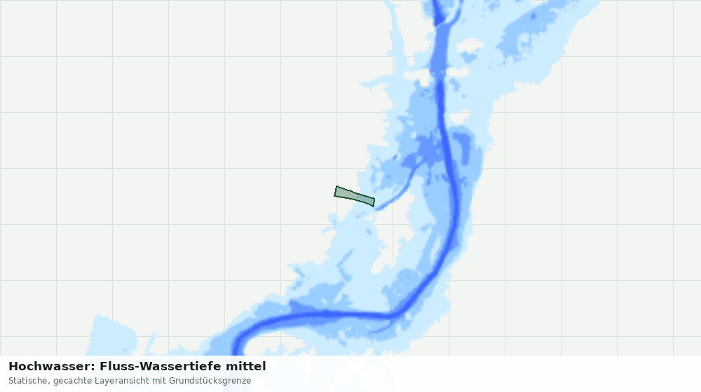 Statische Kartenansicht: Hochwasser: Fluss-Wassertiefe mittel