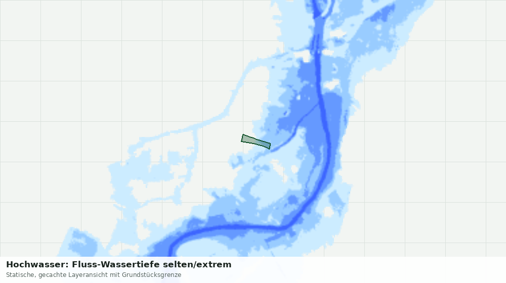 Statische Kartenansicht: Hochwasser: Fluss-Wassertiefe selten/extrem