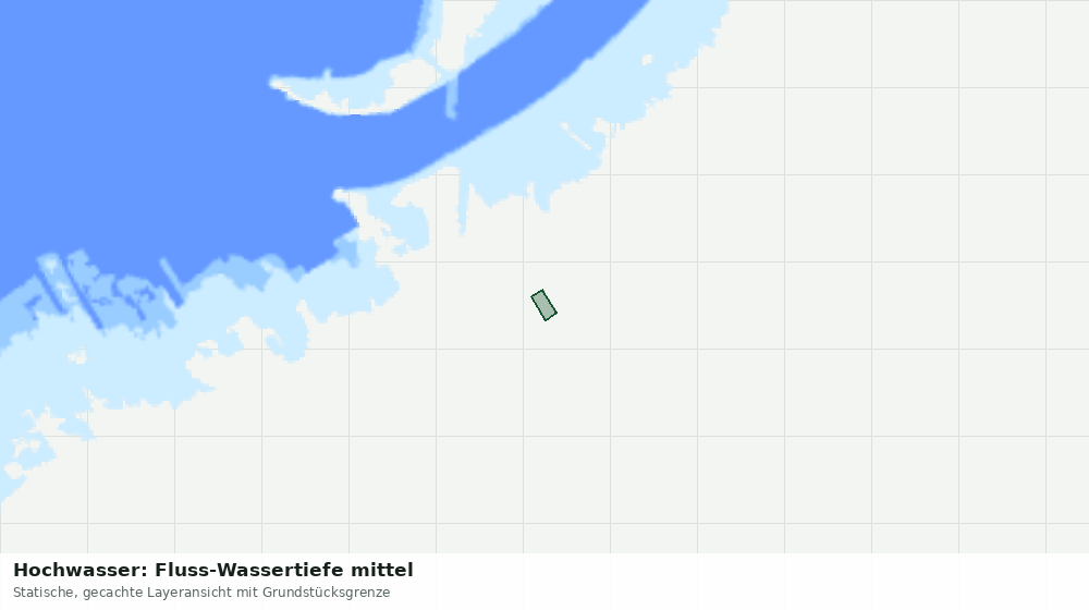 Statische Kartenansicht: Hochwasser: Fluss-Wassertiefe mittel