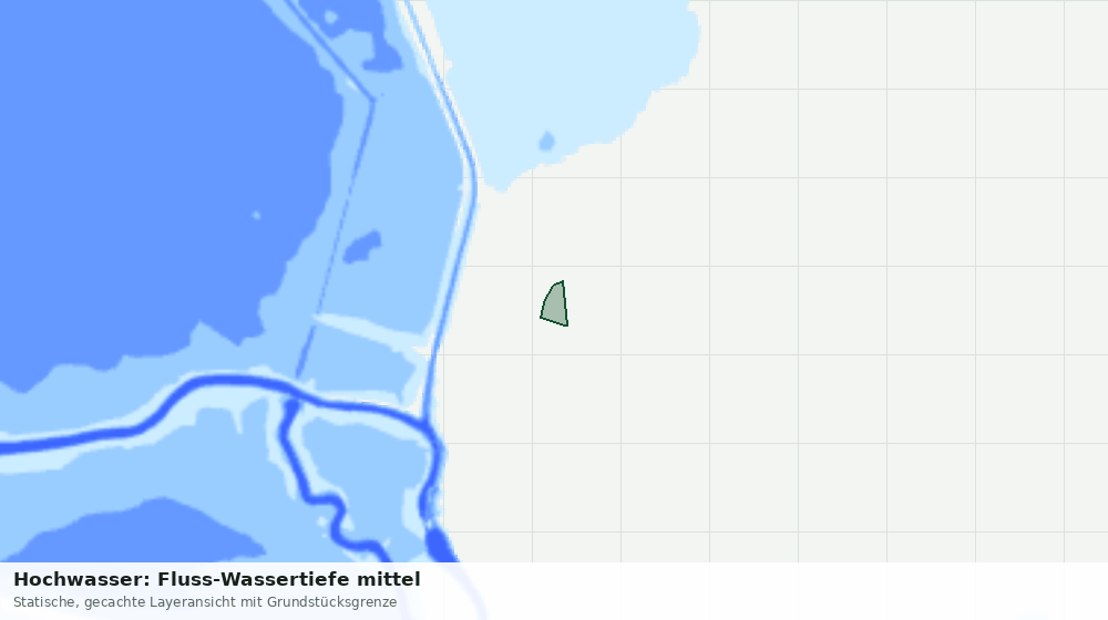 Statische Kartenansicht: Hochwasser: Fluss-Wassertiefe mittel