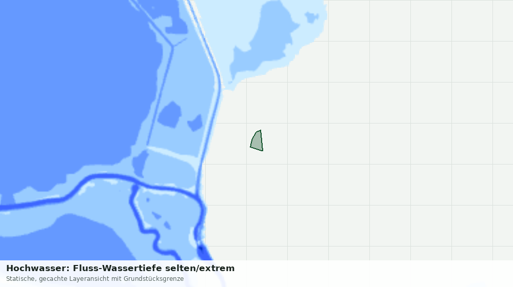 Statische Kartenansicht: Hochwasser: Fluss-Wassertiefe selten/extrem