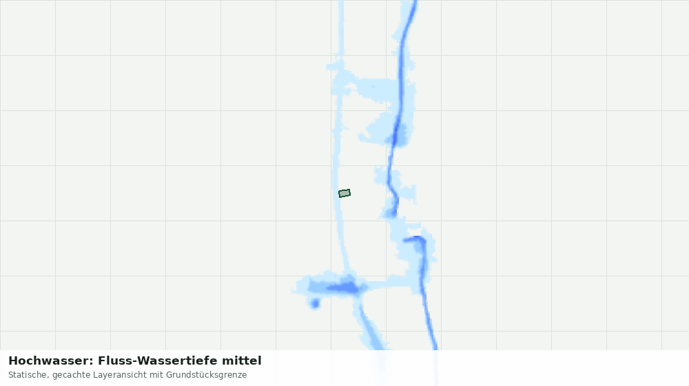 Statische Kartenansicht: Hochwasser: Fluss-Wassertiefe mittel